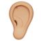 Ear - Medium Light emoji on Apple